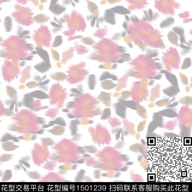 连衣裙衬衫雪纺数码印花花型下载（图片编号: 1501239） - 瓦栏（Walan）
