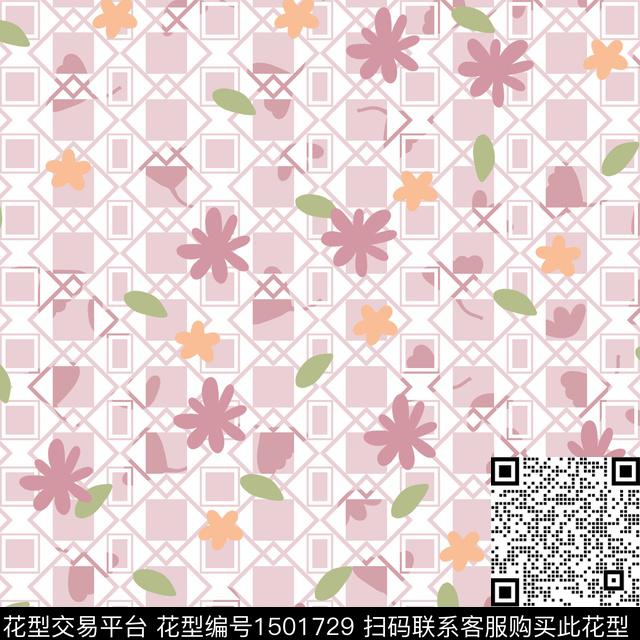 021分层.jpg - 1501729 - 黑底花卉 几何花卉 小碎花 - 数码印花花型 － 女装花型设计 － 瓦栏