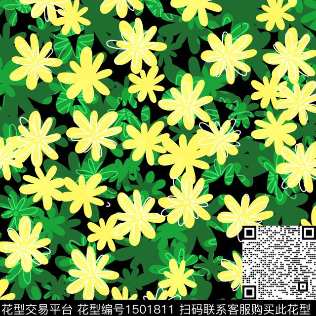 022XHb分层.jpg - 1501811 - 黑底花卉 手绘花卉 风格化花卉 - 数码印花花型 － 女装花型设计 － 瓦栏