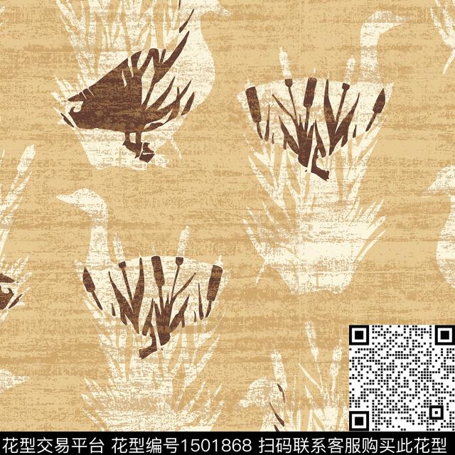 20.jpg - 1501868 - 动物 纹理 麦穗 - 数码印花花型 － 女装花型设计 － 瓦栏