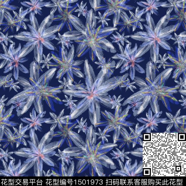花卉手绘小碎花数码印花花型下载（图片编号: 1501973） - 瓦栏（Walan）