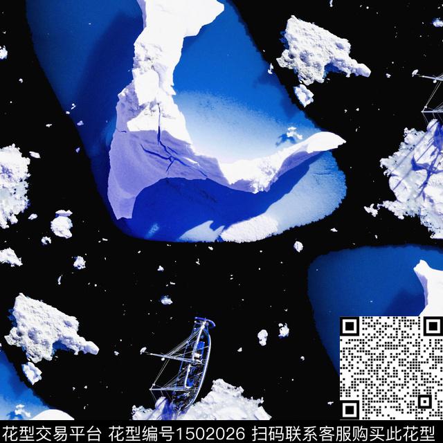 R2206088A.jpg - 1502026 - 蓝色 海洋 冰山 - 数码印花花型 － 男装花型设计 － 瓦栏