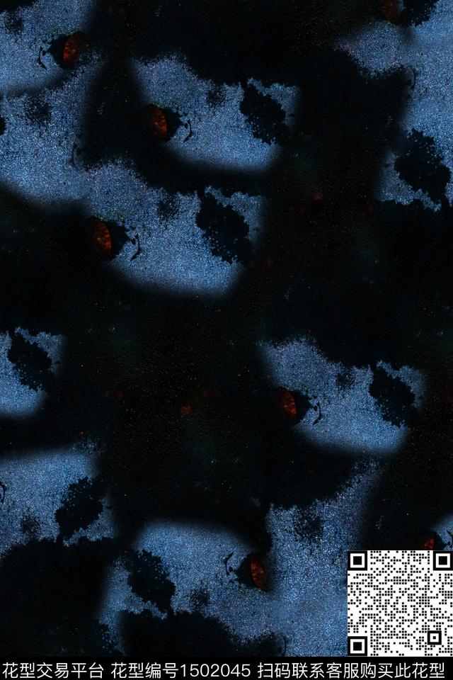 几何扎染花型大牌风数码印花花型下载（图片编号: 1502045） - 瓦栏（Walan）