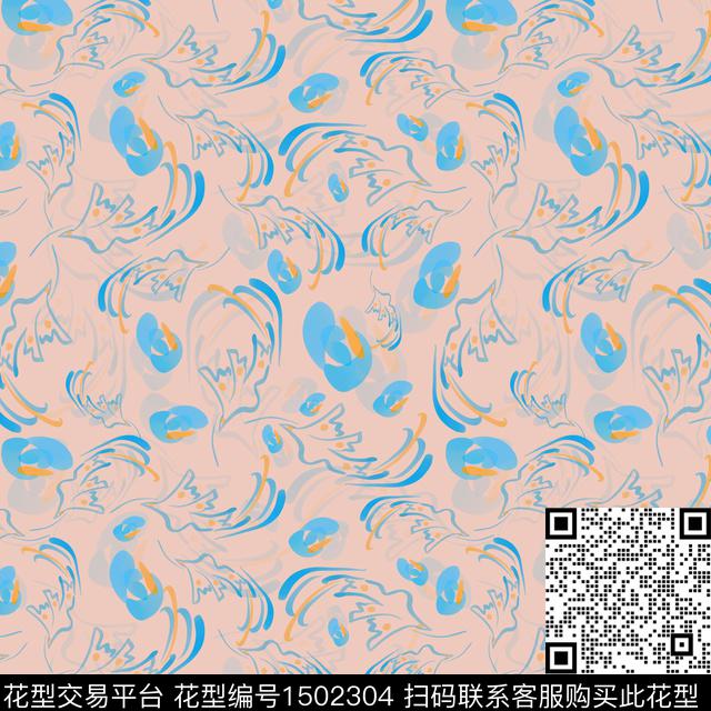 手绘趣味小碎花数码印花花型下载（图片编号: 1502304） - 瓦栏（Walan）