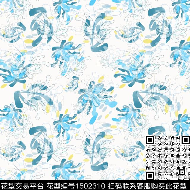 花卉手绘小碎花数码印花花型下载（图片编号: 1502310） - 瓦栏（Walan）