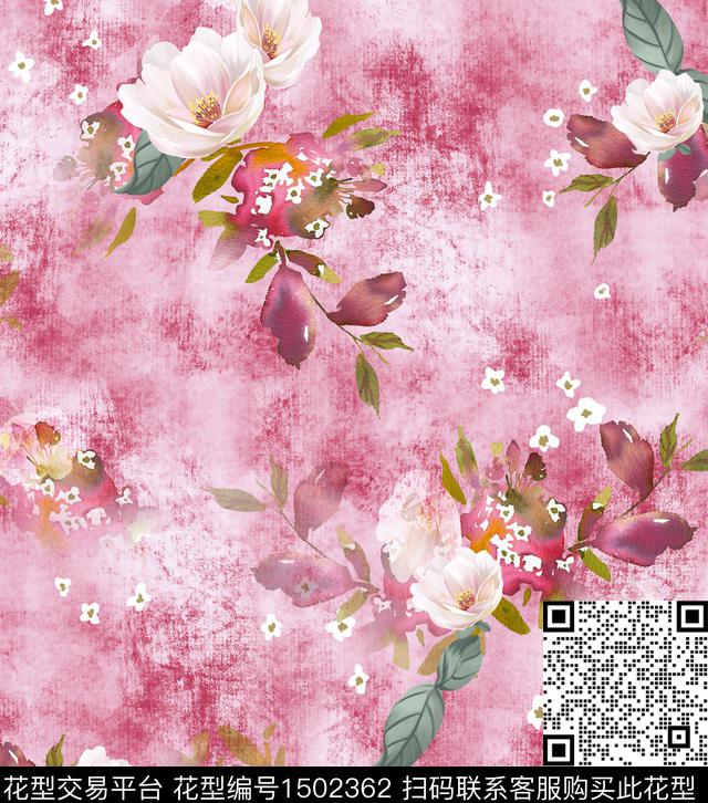 102554.jpg - 1502362 - 连衣裙 女装 花卉 - 传统印花花型 － 女装花型设计 － 瓦栏