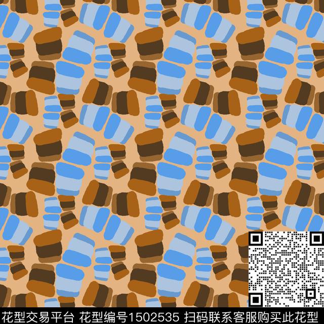 几何手绘趣味传统印花花型下载（图片编号: 1502535） - 瓦栏（Walan）