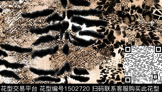 豹纹大牌风创意数码印花花型下载（图片编号: 1502720） - 瓦栏（Walan）