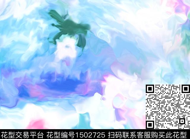 扎染花型大牌风创意数码印花花型下载（图片编号: 1502725） - 瓦栏（Walan）