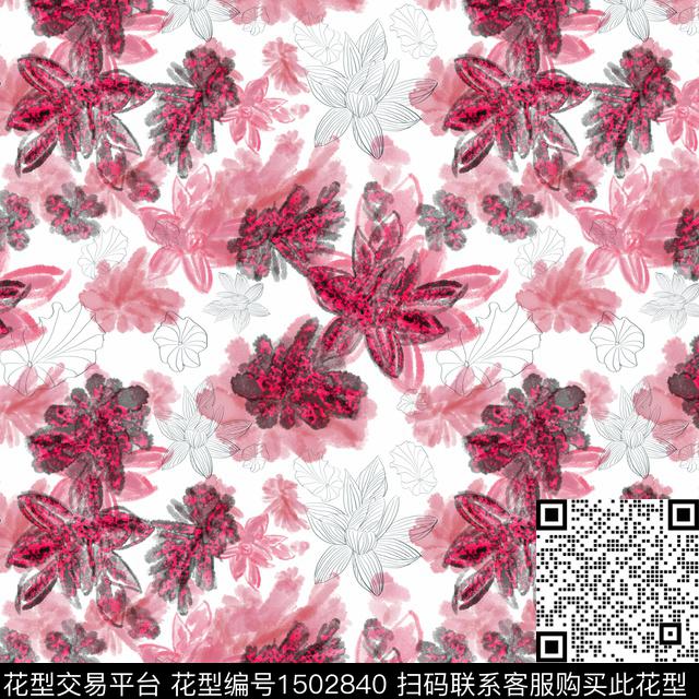 20220628-xsh-1f-2.jpg - 1502840 - 花卉 手绘 趣味 - 数码印花花型 － 泳装花型设计 － 瓦栏
