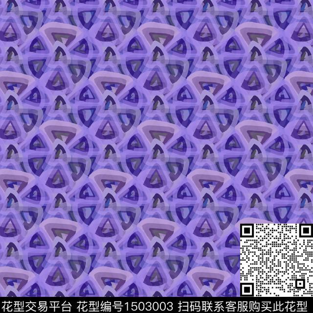 线条几何手绘数码印花花型下载（图片编号: 1503003） - 瓦栏（Walan）