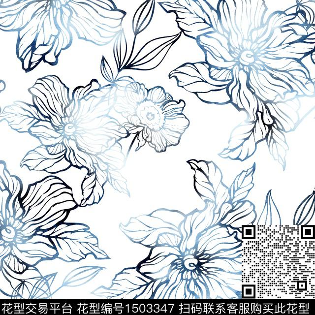 51.jpg - 1503347 - 渐变 花卉 矢量 - 数码印花花型 － 女装花型设计 － 瓦栏