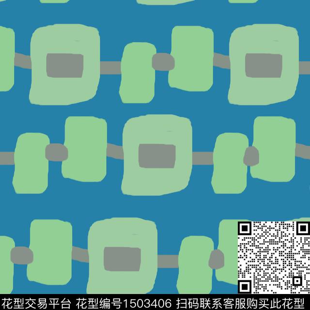 格子几何手绘传统印花花型下载（图片编号: 1503406） - 瓦栏（Walan）