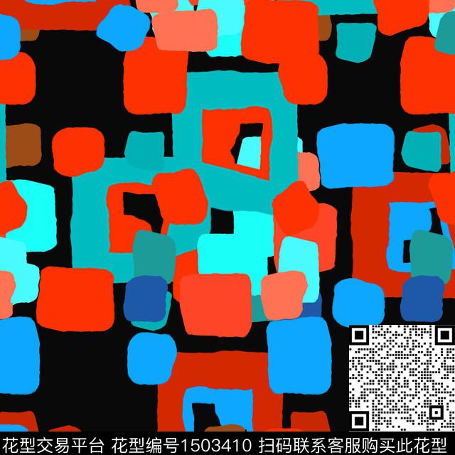 格子几何手绘传统印花花型下载（图片编号: 1503410） - 瓦栏（Walan）