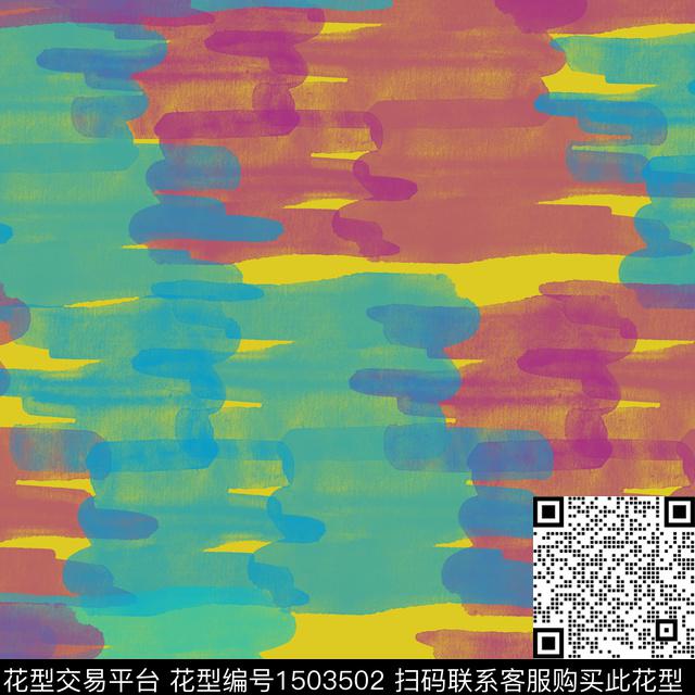 几何肌理手绘数码印花花型下载（图片编号: 1503502） - 瓦栏（Walan）