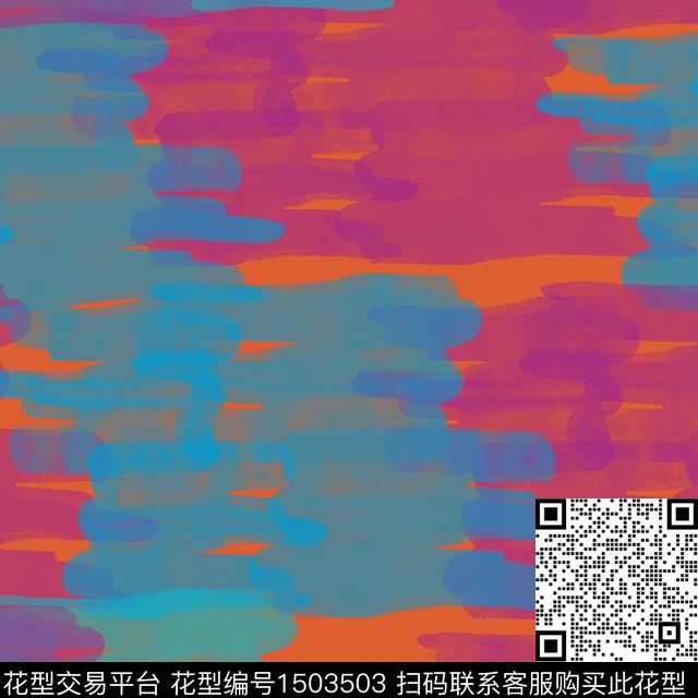 几何肌理手绘数码印花花型下载（图片编号: 1503503） - 瓦栏（Walan）