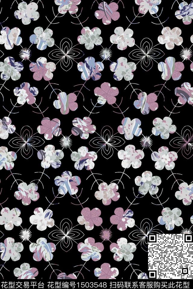 Orst_JRS0731.jpg - 1503548 - 抽象 小碎花 条纹 - 数码印花花型 － 女装花型设计 － 瓦栏