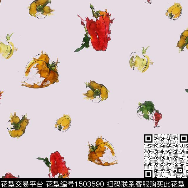 yy20220629.jpg - 1503590 - 田园 趋势花型 胡萝卜 - 数码印花花型 － 女装花型设计 － 瓦栏