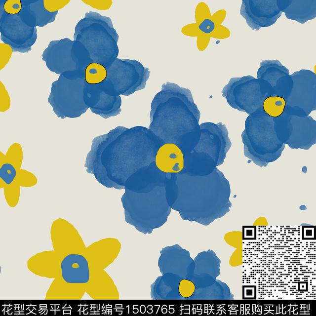 花卉手绘小碎花传统印花花型下载（图片编号: 1503765） - 瓦栏（Walan）