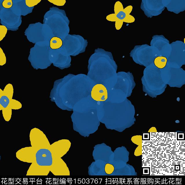 花卉手绘小碎花传统印花花型下载（图片编号: 1503767） - 瓦栏（Walan）