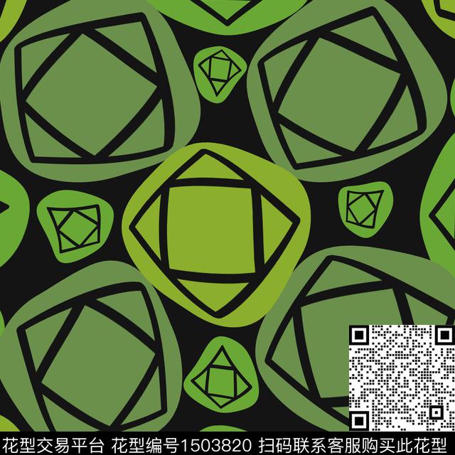 格子几何商务传统印花花型下载（图片编号: 1503820） - 瓦栏（Walan）