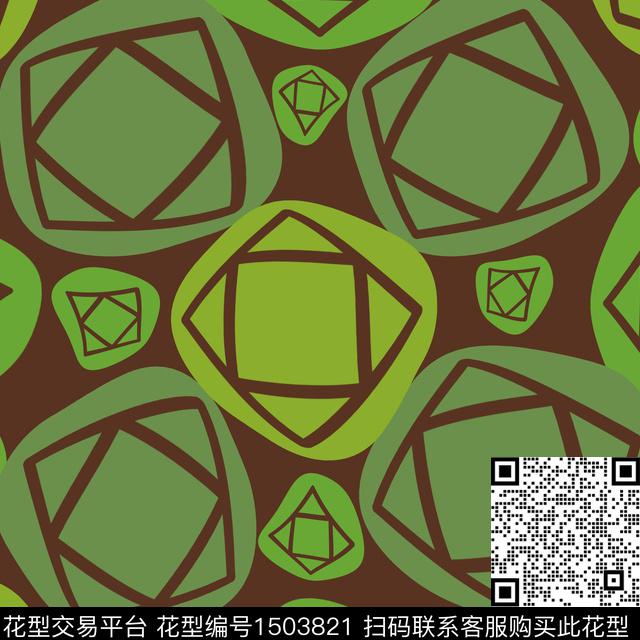 格子几何商务传统印花花型下载（图片编号: 1503821） - 瓦栏（Walan）