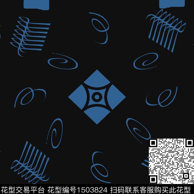 格子几何商务传统印花花型下载（图片编号: 1503824） - 瓦栏（Walan）