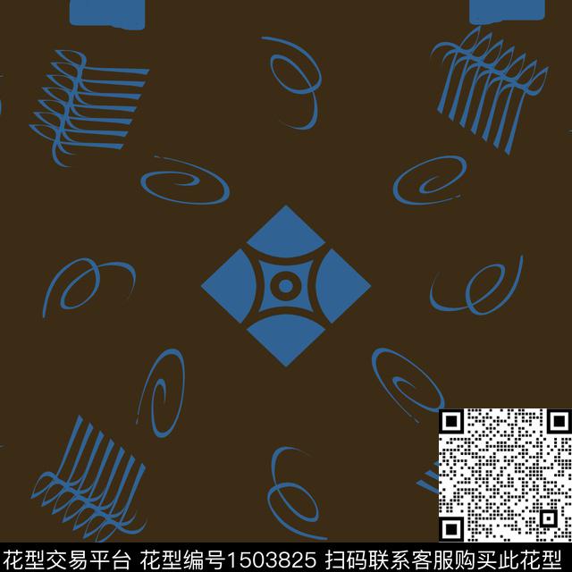格子几何商务传统印花花型下载（图片编号: 1503825） - 瓦栏（Walan）