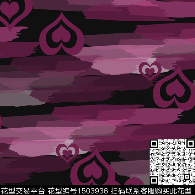水彩笔触趣味数码印花花型下载（图片编号: 1503936） - 瓦栏（Walan）