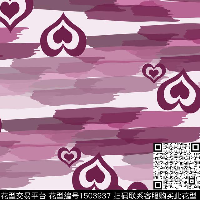 水彩笔触趣味数码印花花型下载（图片编号: 1503937） - 瓦栏（Walan）