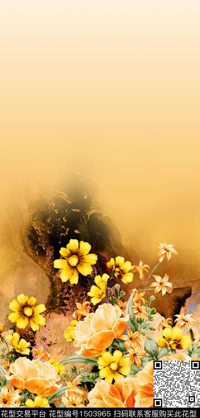 JLT2207002.jpg - 1503965 - 定位花 花卉 大牌风 - 数码印花花型 － 女装花型设计 － 瓦栏