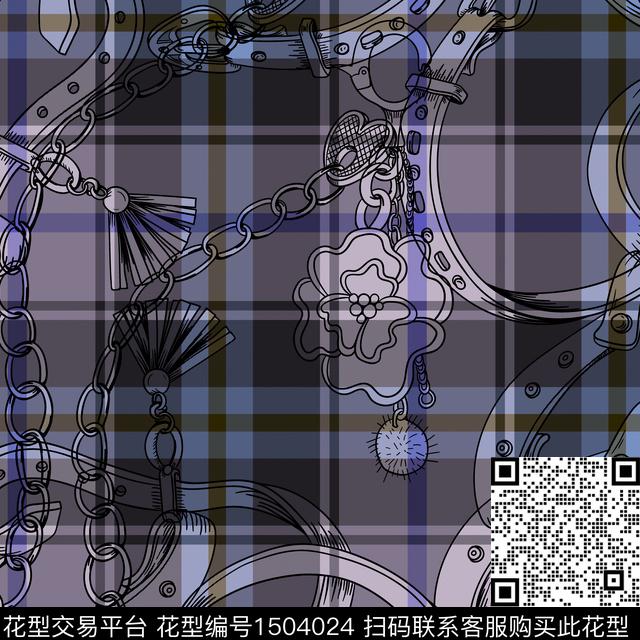 2021-04-08-3.jpg - 1504024 - 定位花 格子 几何 - 数码印花花型 － 女装花型设计 － 瓦栏