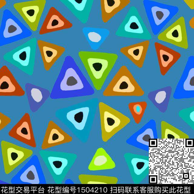 几何三角形传统印花花型下载（图片编号: 1504210） - 瓦栏（Walan）
