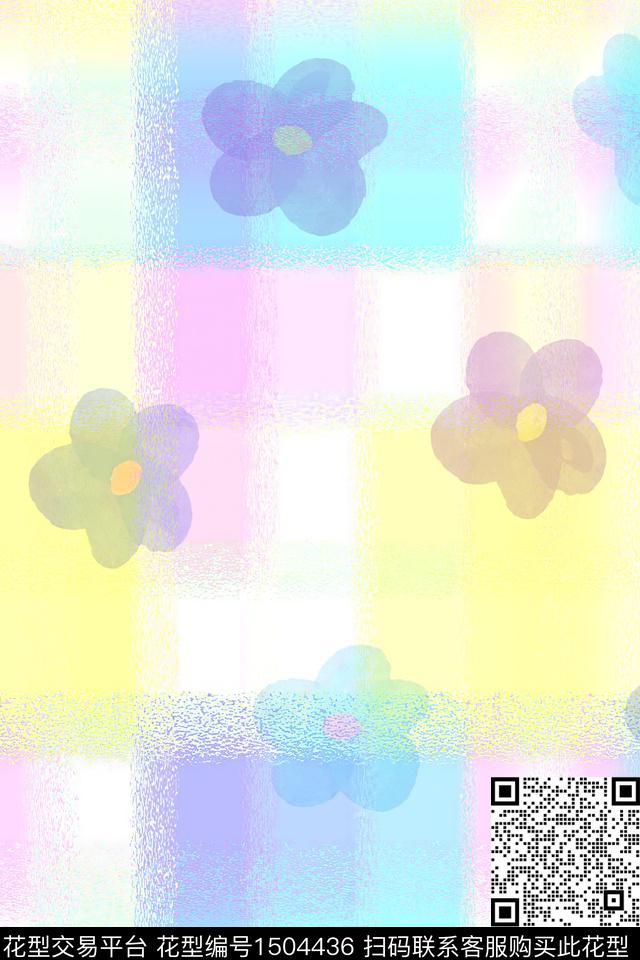 肌理小清新真丝数码印花花型下载（图片编号: 1504436） - 瓦栏（Walan）