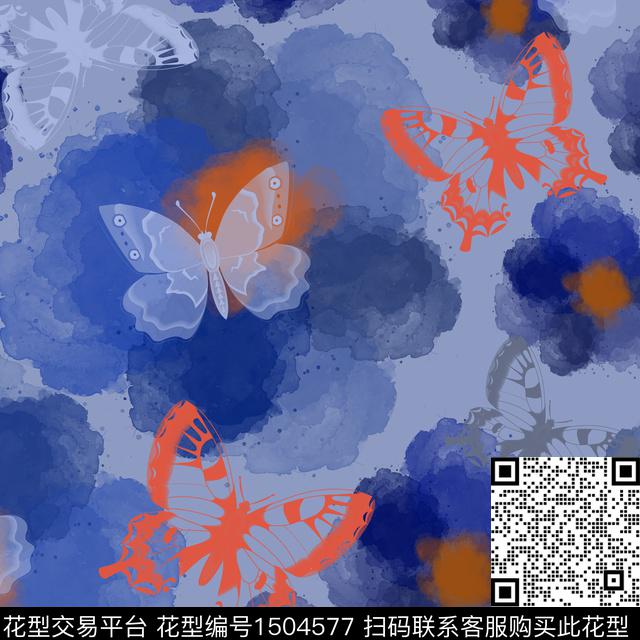 笔触趣味小碎花数码印花花型下载（图片编号: 1504577） - 瓦栏（Walan）