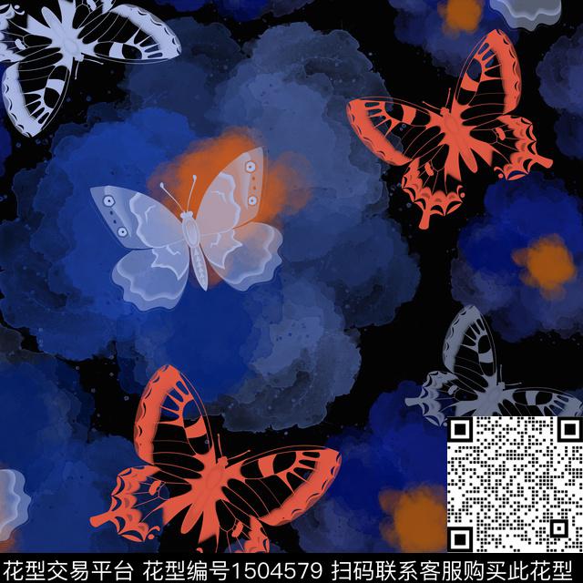 笔触趣味小碎花数码印花花型下载（图片编号: 1504579） - 瓦栏（Walan）