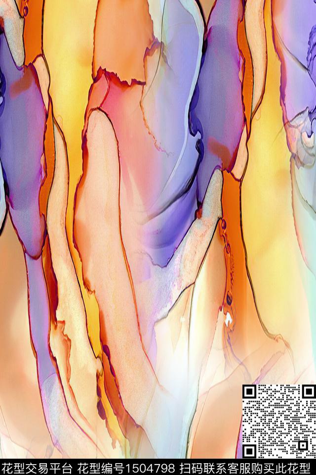 水彩肌理简约数码印花花型下载（图片编号: 1504798） - 瓦栏（Walan）