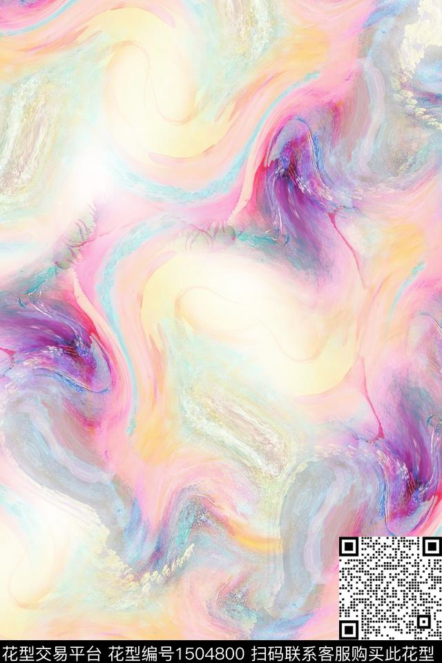 水彩肌理简约数码印花花型下载（图片编号: 1504800） - 瓦栏（Walan）