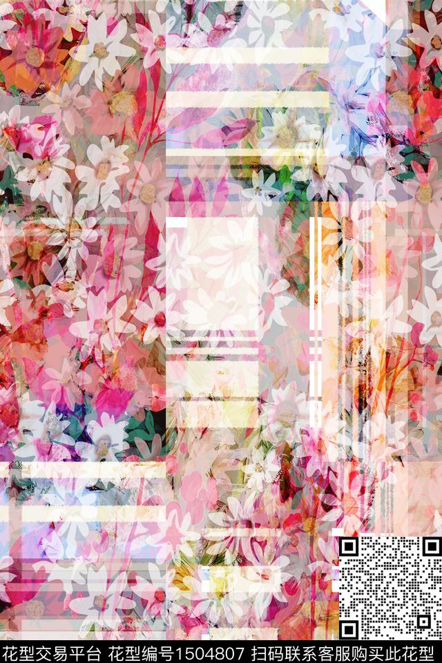 b139.jpg - 1504807 - 花卉 抽象 小清新 - 数码印花花型 － 女装花型设计 － 瓦栏