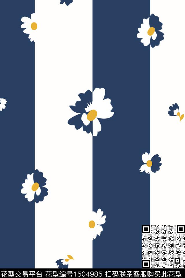 花卉花瓣小清新数码印花花型下载（图片编号: 1504985） - 瓦栏（Walan）