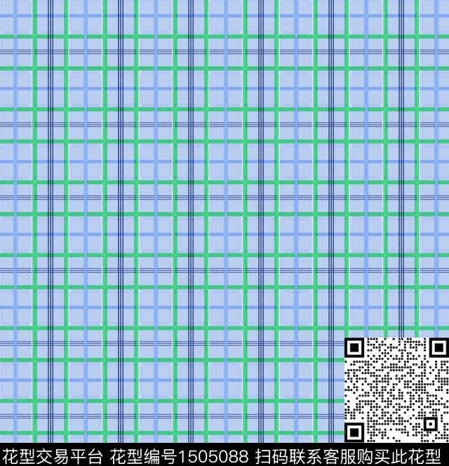 方块格子2.jpg - 1505088 - 线条 大牌风 格子 - 数码印花花型 － 男装花型设计 － 瓦栏
