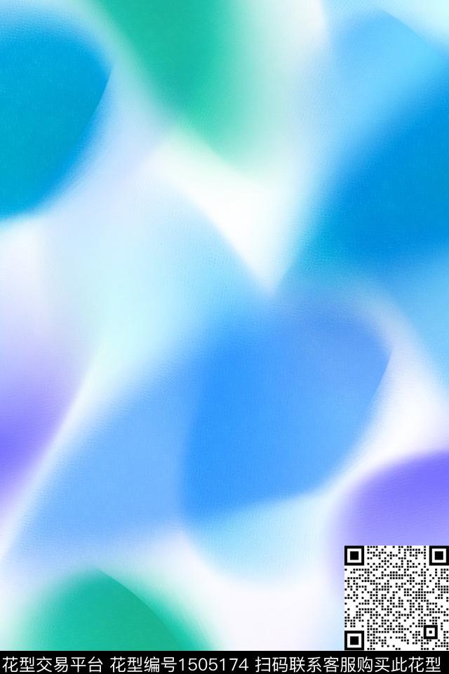 肌理抽象真丝数码印花花型下载（图片编号: 1505174） - 瓦栏（Walan）