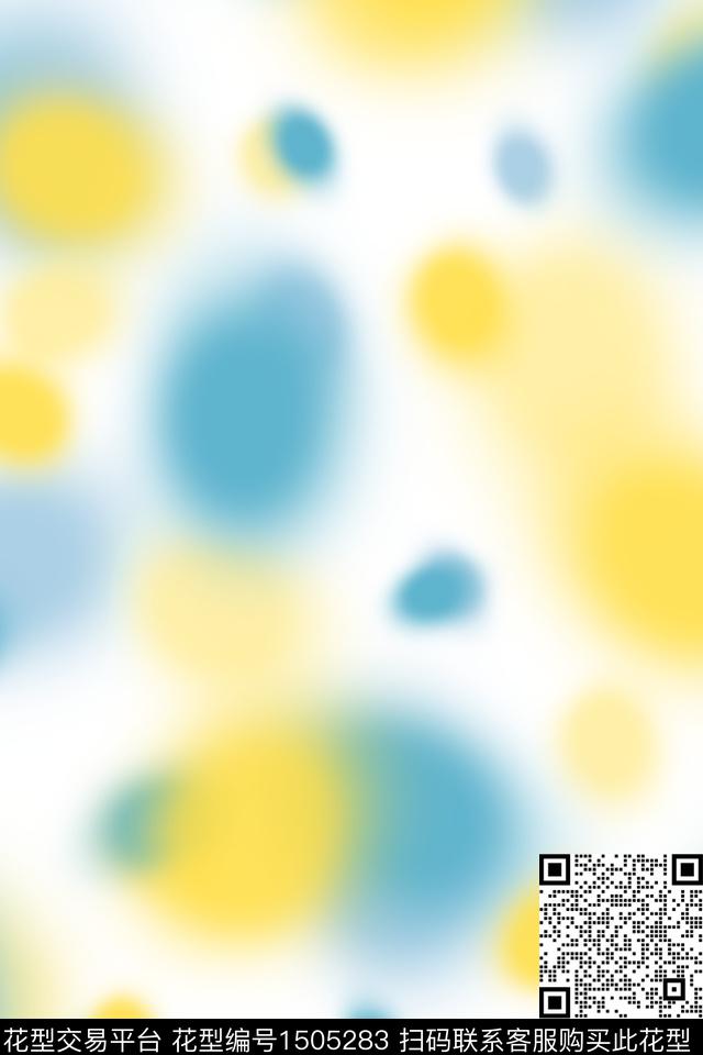 水彩炫彩几何花卉数码印花花型下载（图片编号: 1505283） - 瓦栏（Walan）