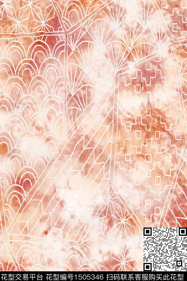 b152.jpg - 1505346 - 几何 抽象 小清新 - 数码印花花型 － 女装花型设计 － 瓦栏