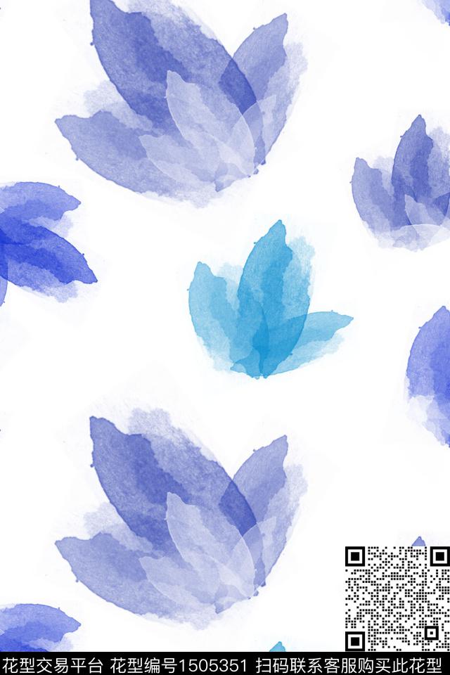 笔触花卉小碎花传统印花花型下载（图片编号: 1505351） - 瓦栏（Walan）