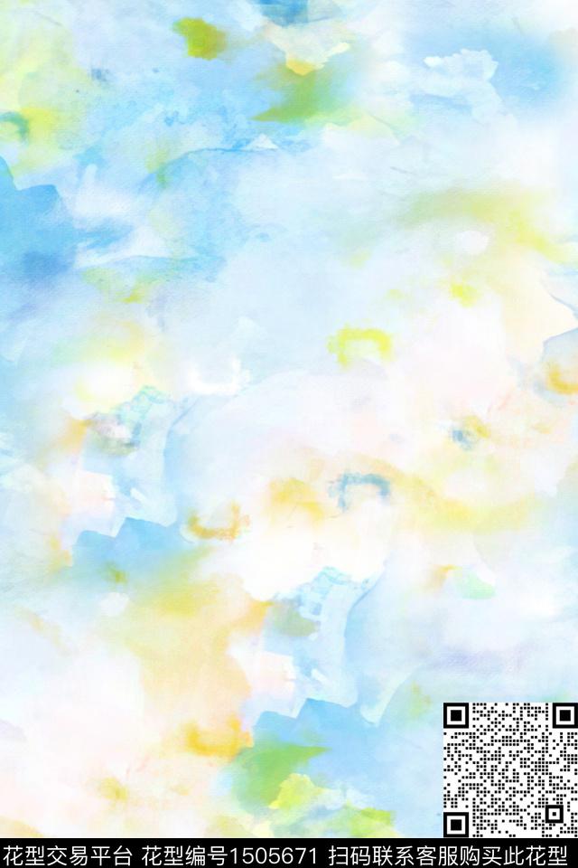 肌理抽象小清新数码印花花型下载（图片编号: 1505671） - 瓦栏（Walan）