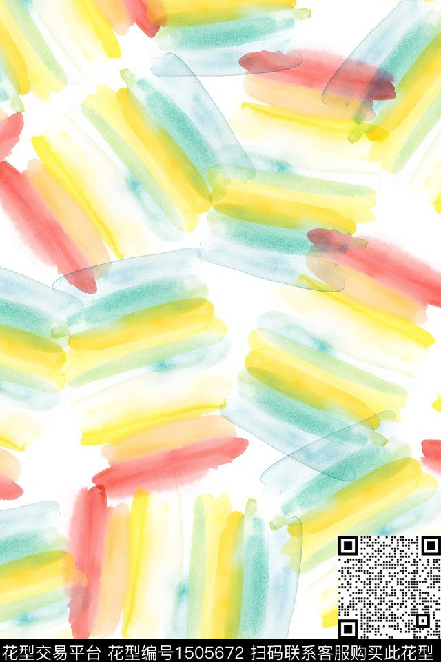 肌理抽象小清新数码印花花型下载（图片编号: 1505672） - 瓦栏（Walan）