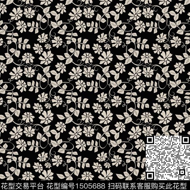 小碎花传统印花花型下载（图片编号: 1505688） - 瓦栏（Walan）
