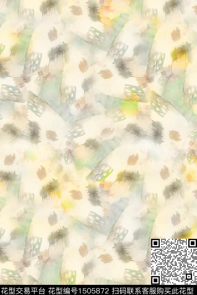 水彩肌理雪纺数码印花花型下载（图片编号: 1505872） - 瓦栏（Walan）