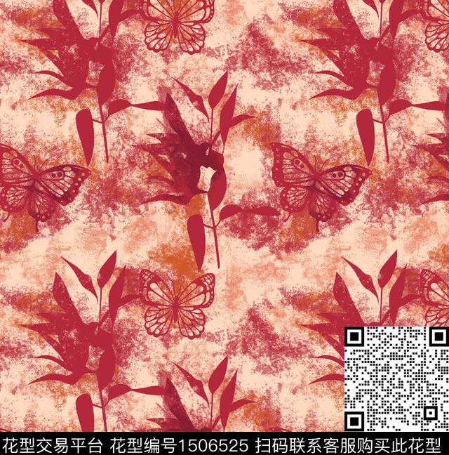 泳装花型烂花花型波西米亚数码印花花型下载（图片编号: 1506525） - 瓦栏（Walan）